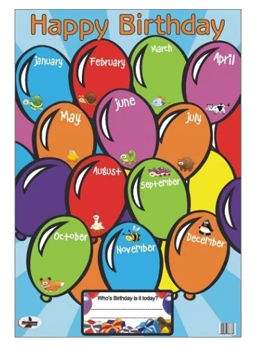 Incredible Birthday Poster: Reusable Educational Poster (12 Months)