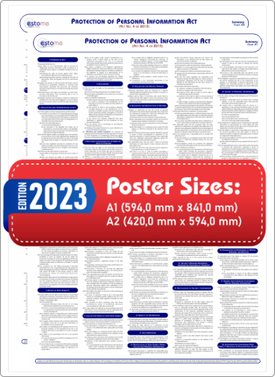 POPI Act Poster Pack • 2023 Edition • Estome Publications
