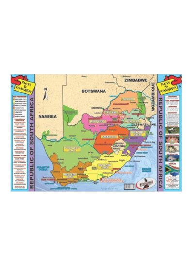 Republic of South Africa Map & info Poster