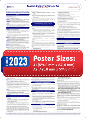 Tobacco Products Control Act Poster • 2023 Edition