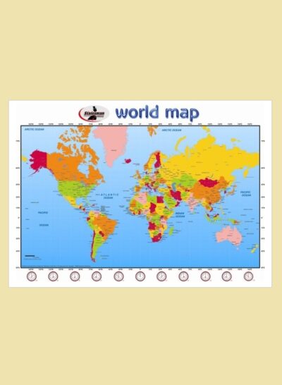 Exciting World Map Poster (7 Continents)